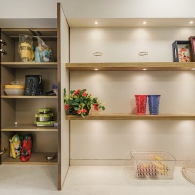 A beautiful fusion of style and functionality - backpainted toughened glass finish - kk modular kitchen lower parel