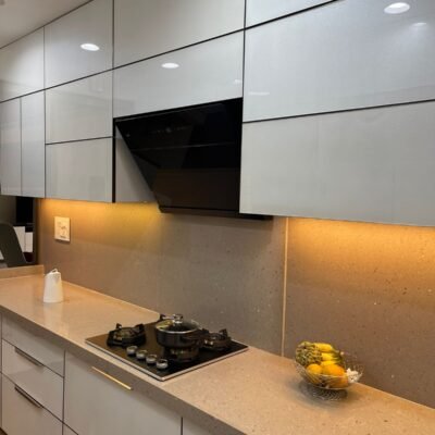 Aesthetic Parallel Modular Kitchen completed in Mahindra Goregaon West - Buy Best Modular Kitchen in Mumbai - KK Modular Kitchen