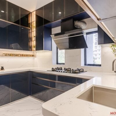 Best Modular kitchen in Nepeansea road, Mumbai - Completed by KK Modular Kitchen best modular kitchen design in black color