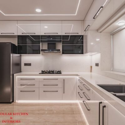 Full Anti Scratched Acrylic Mirror Finish Modular kitchen in Mumbai Central - KK Modular Kitchen