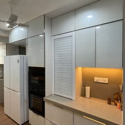 Premium Parallel Modular Kitchen completed in Mahindra Goregaon - KK Modular Kitchen