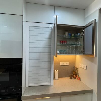 Premium Parallel Modular Kitchen completed in Mahindra Goregaon West - Best Modular Kitchen Designer in Mumbai - KK Modular Kitchen