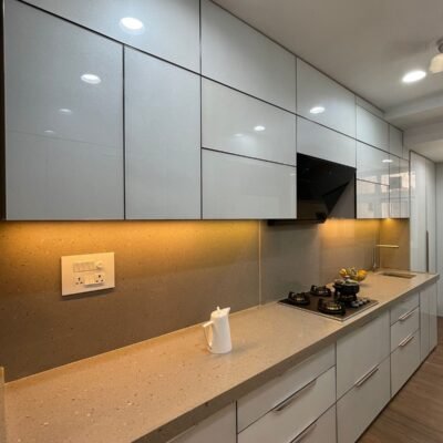 Premium Parallel Modular Kitchen completed in Mahindra Goregaon West