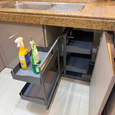 acrylic finished modular kitchen by kk modular kitchen at mahindra park sv road goregaon west mumbai