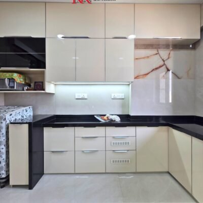 modern kitchen interiors with organized storage by kk modular kitchen matunga