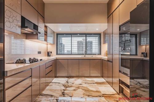 Back Painted Glass - Kitchen Copper Color