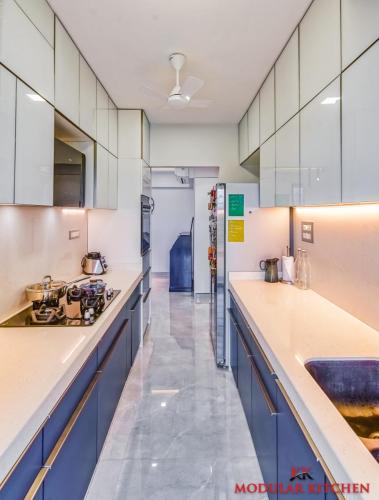 Parallel Kitchen Become Specious Storage Kitchen